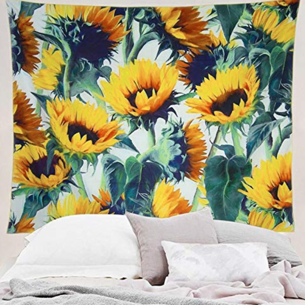 Bohemia Sunflower Wall Tapestry Beach Towel Living Room Bedroom Hanging Home Decor Beach Mat Celtic Tapestries Wall Hangings Celtic Tapestry From