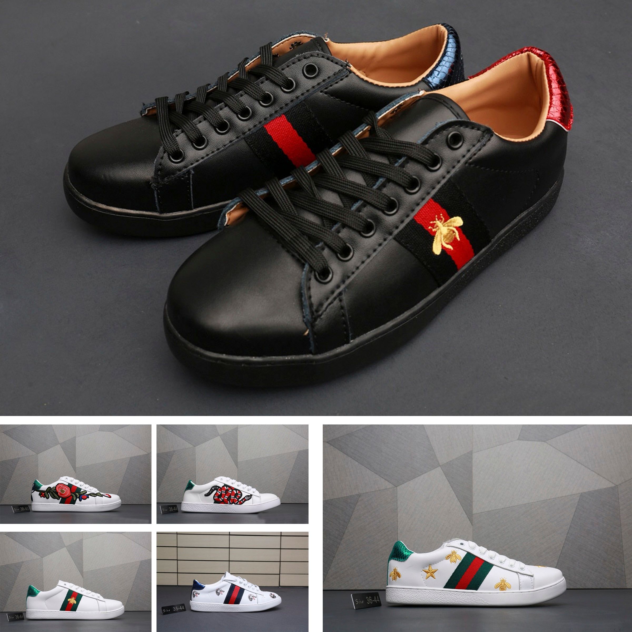 Saldos Online De Sapatos ocasionais Gucci Men Shoes Designer Slides Gucci  Shoes Women Best Selling Sapatos Masculinos Branco Little White Abelha Amor  Pérola Rebite Marca Luxo Running Shoes Homens E Mulheres Designer