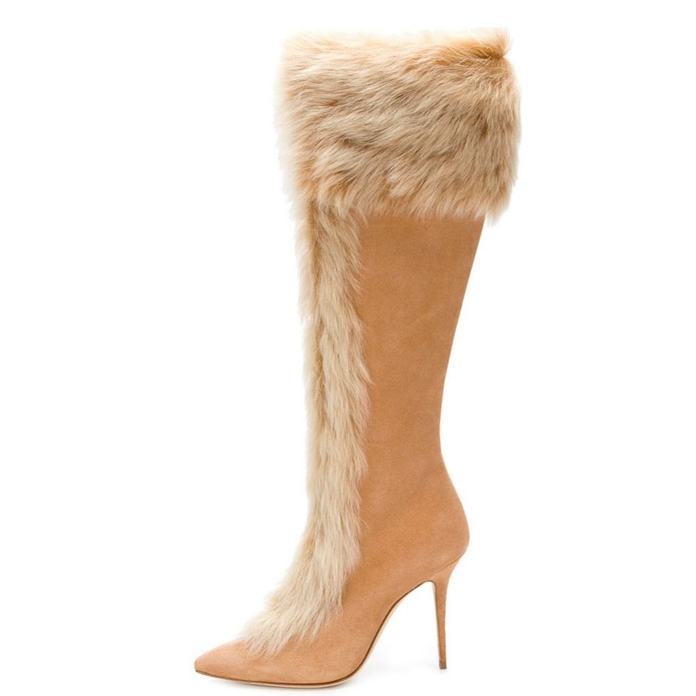 womens tan knee high boots