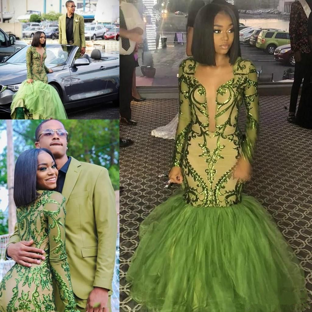 Lime green Prom Dress Black Girl Dresses Images 2022