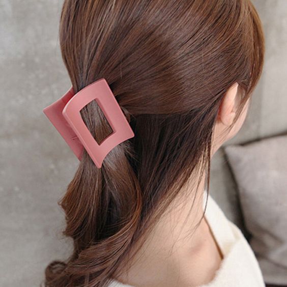 Simple Versatile Square Medium Hairpin Korean Version Of Frosted