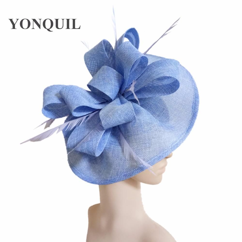 ladies wedding hats blue