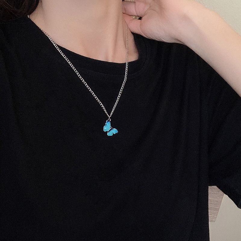 Butterfuly LLguz Pendant Necklaces,Necklace Long Clavicle Chain Jewelry Sweater Accessory for Women Girlfriend Butterfuly LLguz Pendant Necklaces,Necklace Long Clavicle Chain Jewelry Sweater Accessory for Women Girlfriend