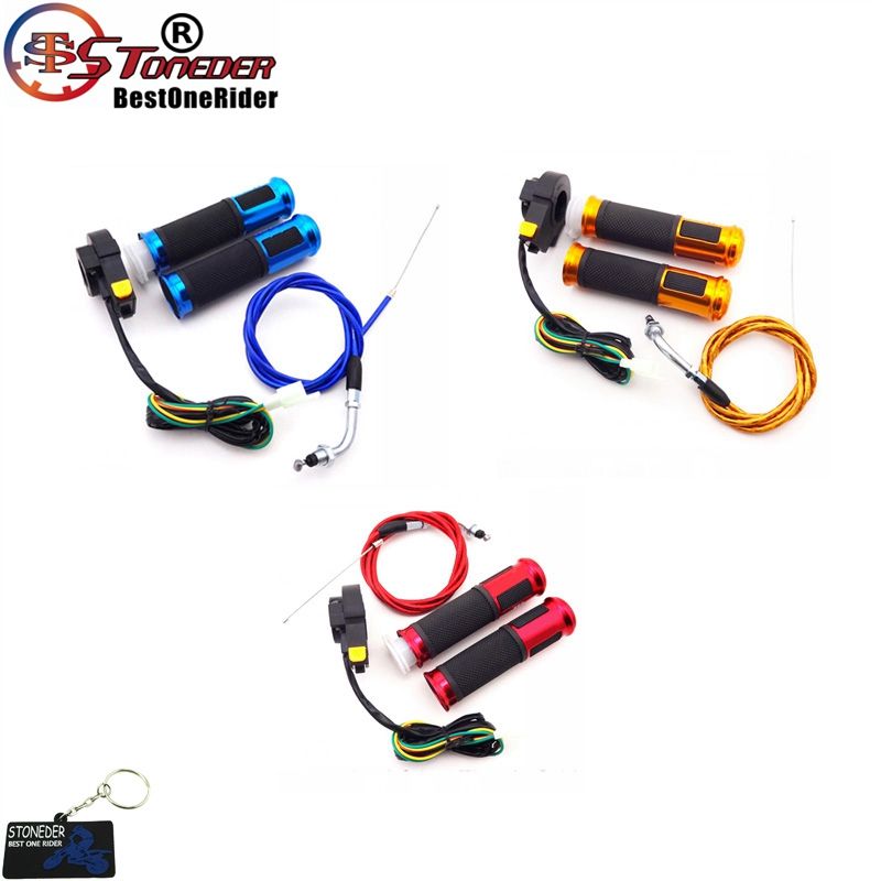 Kill Stop Switch Throttle Cable Hand Grips For Motorized Bicycle Dirt Push Bike