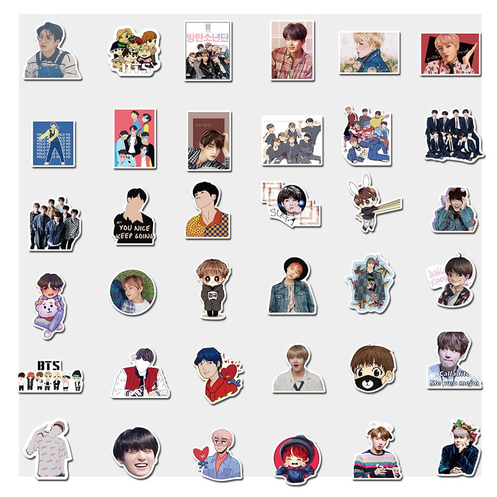 wholesale and retail new design bts small waterproof stickers graffiti for diy sticker on suitcase luggage laptop bicycle notebook bangtan boys from victoriaport 1 51 dhgate com