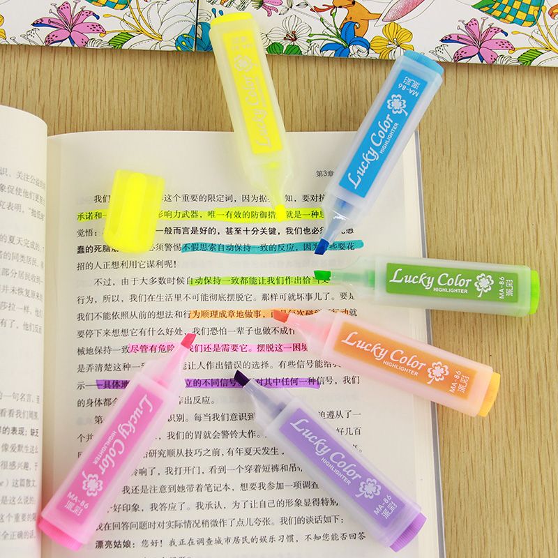 Neon Watercolor Marker Drawing Highlighters Stationery School Supplies 