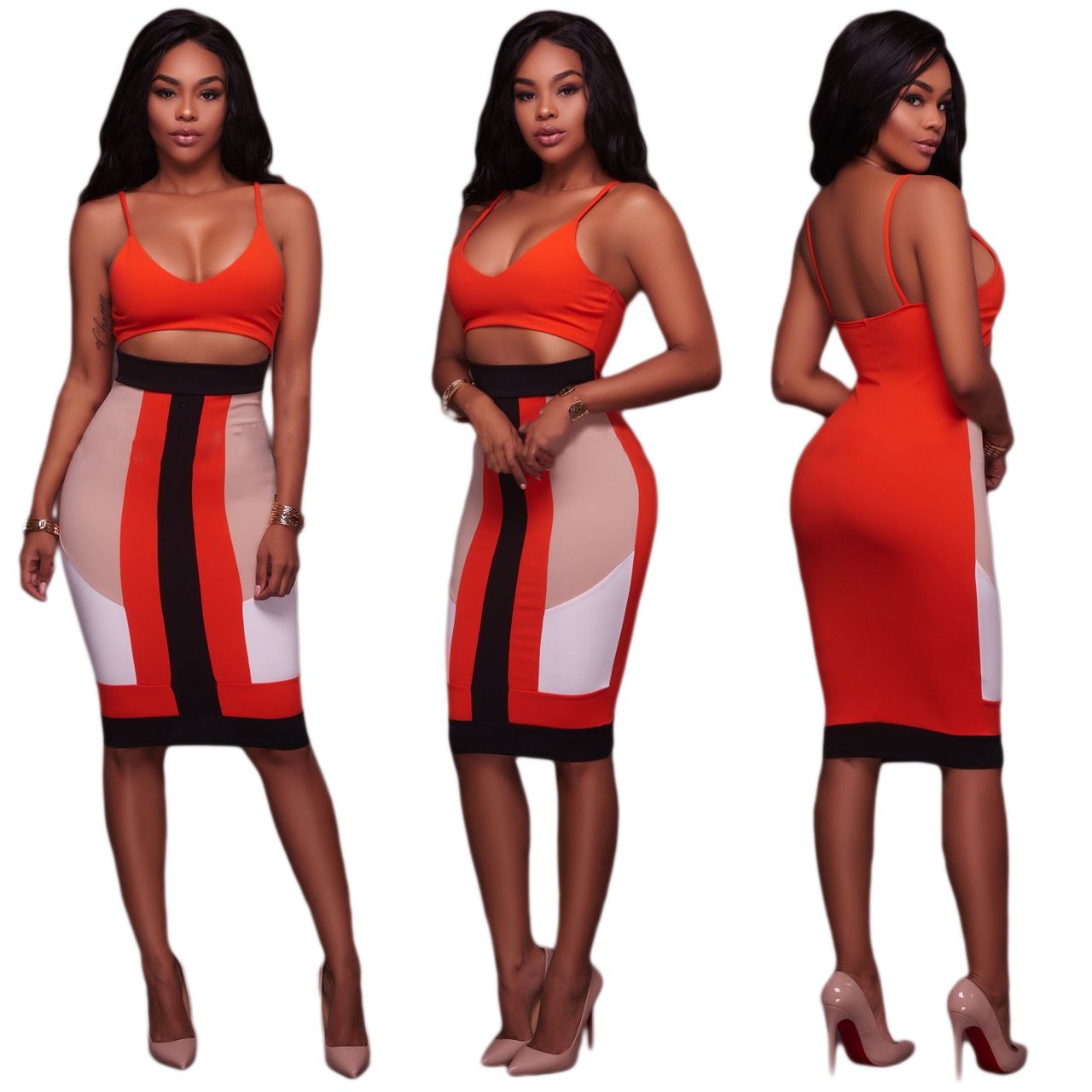 Acheter Robe Moulante Corail Avec Decoupes Pour Femmes Robe Moulante Asymetrique Avec Bretelles Fines De 14 19 Du Dressprom18 Dhgate Com