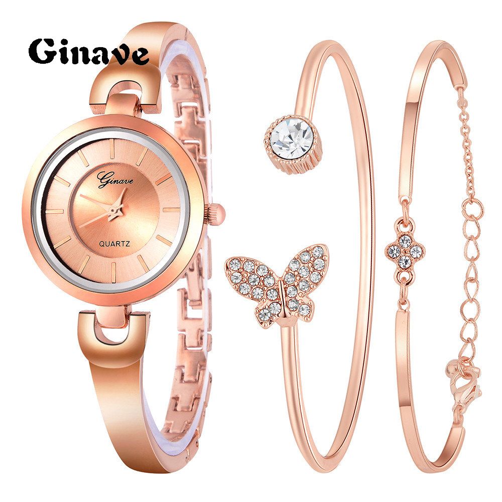 Casual Elegant Butterfly Quartz Bracelet Watch Set Women Rose Gold Simple Jewelry Ladies Small Dial Wristwatch Best Watches In The World Best Wrist Watches From Breeches 14 92 Dhgate Com