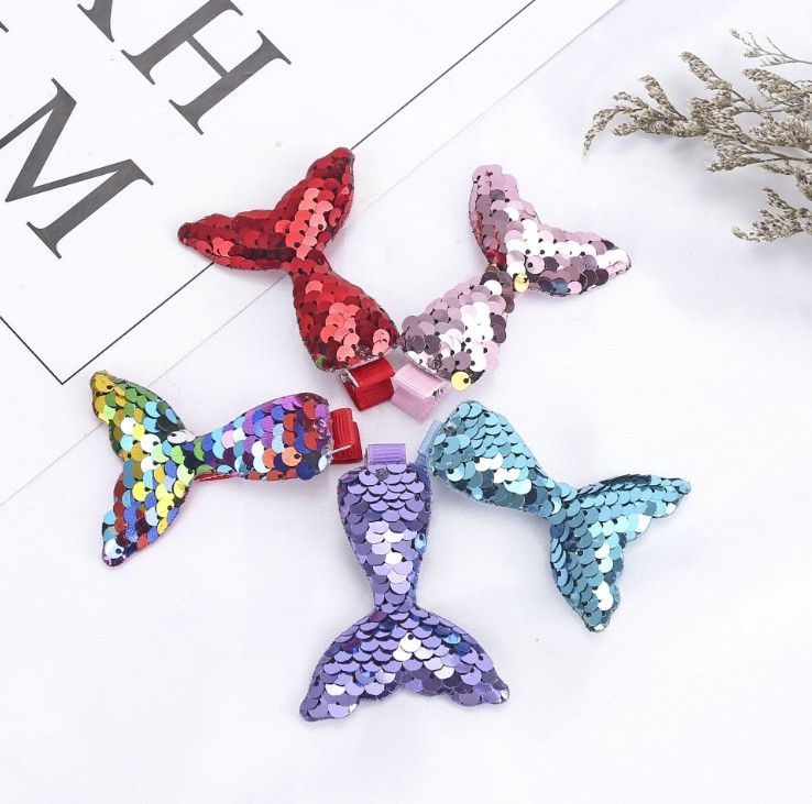 Mermaid Sequin Hair Clips 2019 New Design Children Sequined Hairclips