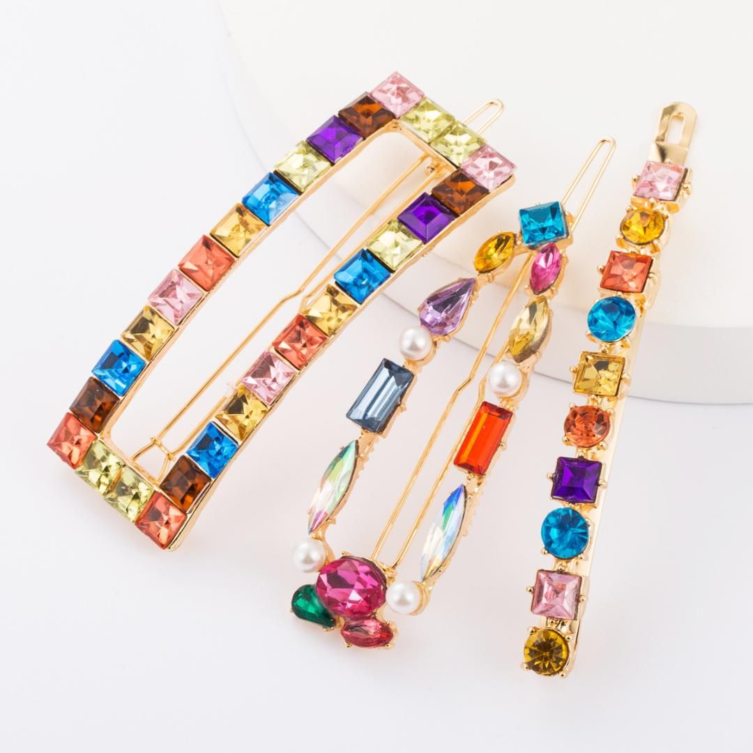2019 New Design Shiny Crystal Rhinestones Hairpins Barrettes