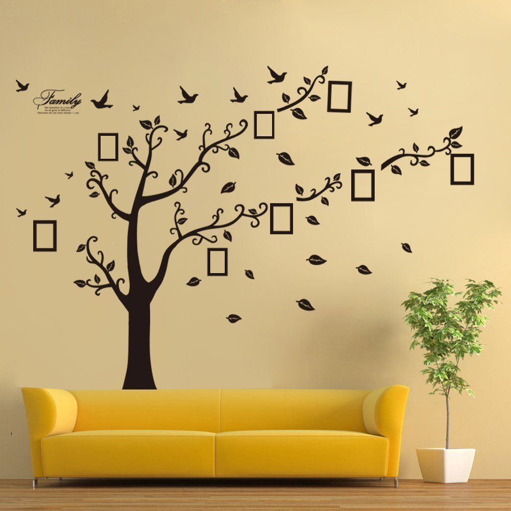 A Frame Tree Vinyl Wall Sticker Picture Frame Wall Family Room Art Decoration