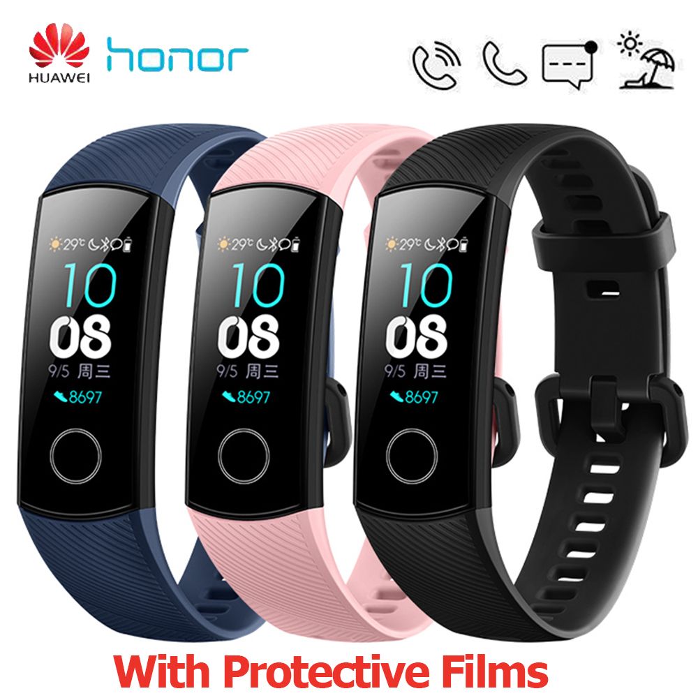 huawei honor band 4 0.95 amoled 2.5 d swim posture detect heart rate sleep snap monitor smart watch bracelet