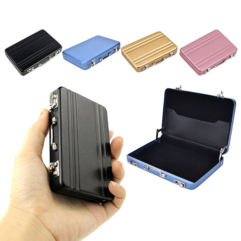 Mini Aluminium Metal Password Briefcase Type Business Card Case Bank ID Card Case Mini Briefcase