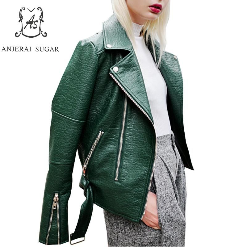 2020 Pu Leather Jacket Women Coat Faux Green Black Blue 2020 Pu Leather Jacket Women Coat Faux