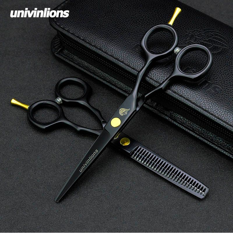 black barber scissors