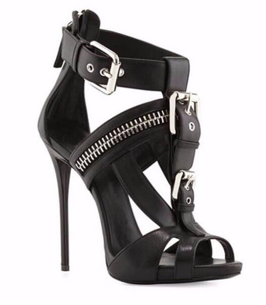 Acquistare Sandali Bianchi Mujer 2019 Sandali Con Tacco Alto Estate  Italiana Con Fibbie Con Cerniera Punk Con Tacco Donna Sandali Gladiatore Con  Punta Aperta Economico | Consegna Veloce E Qualità | It.Dhgate