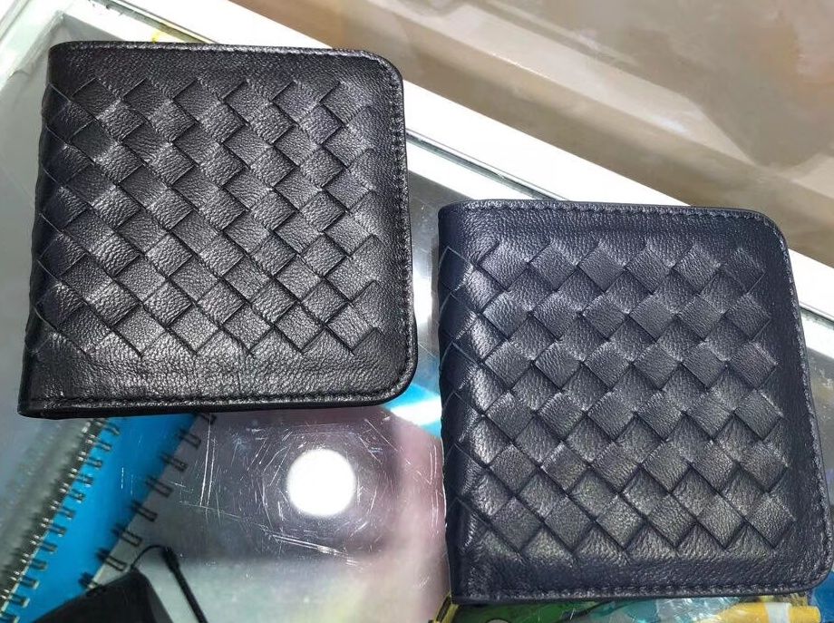 Genuine Leather Bifold Wallet Men/'s Black With Gift Box New