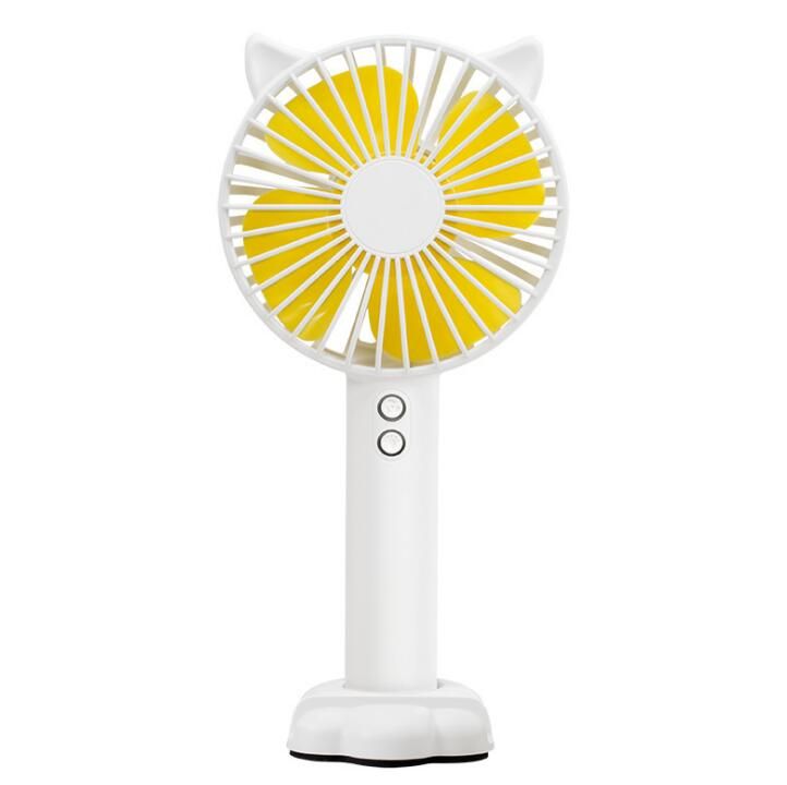 Air Cooler Mini USB Fan Handheld Charging Fan with Small Aromatherapy Box Mobile Phone Holder Night Light Color : Pink