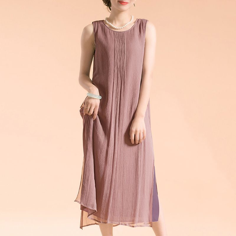 lined linen dress