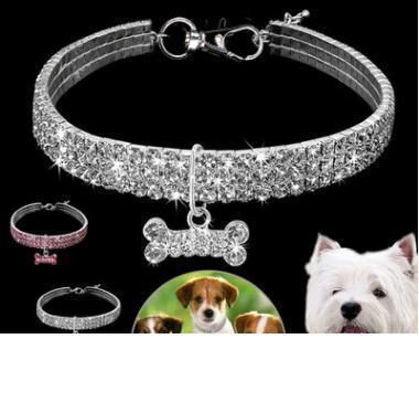 rhinestone puppy collar