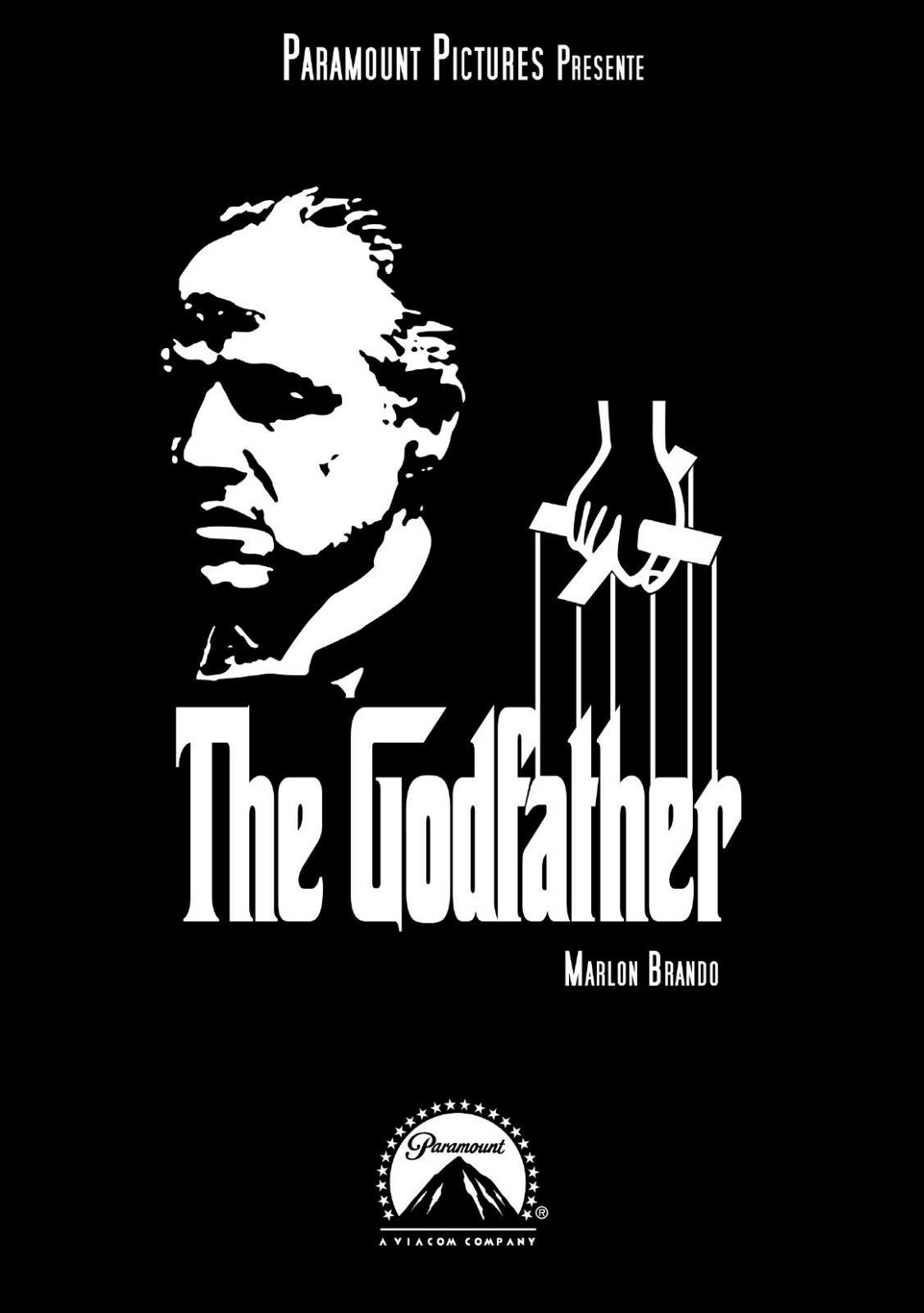 2019 The Godfather Vintage Movie Black White Art Gifts Silk Print