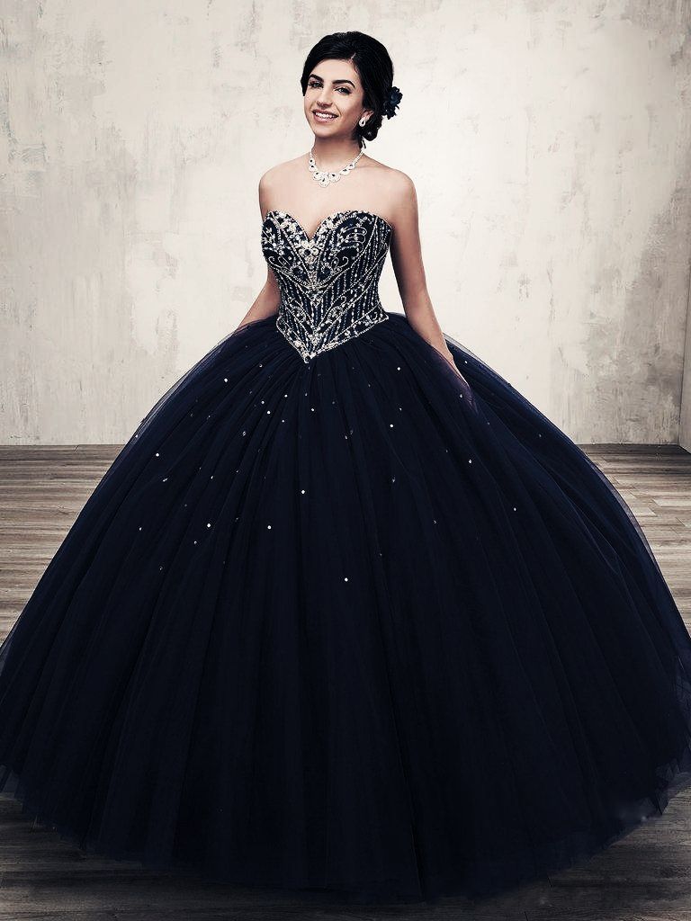 navy blue dresses for quinceanera