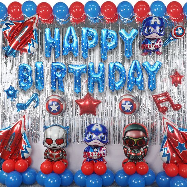 2019 Avengers Kids Birthday Party Decoration Balloons Boy Birthday