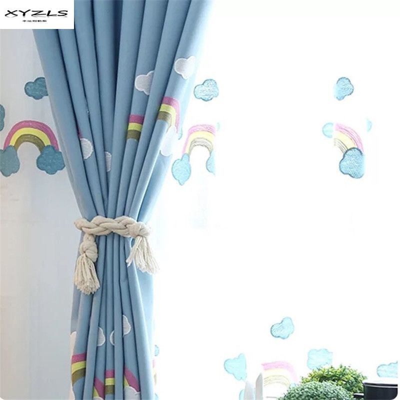 2020 Xyzls Korean Style Cartoon Rainbow Curtains For Kids Room