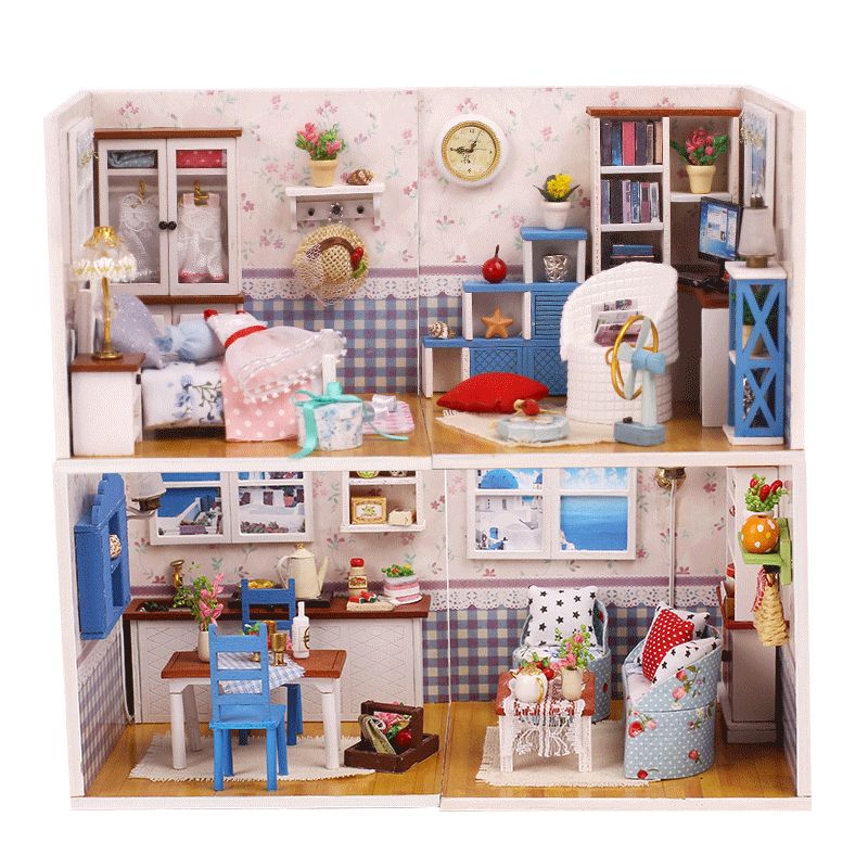 wooden dolls house furniture sets