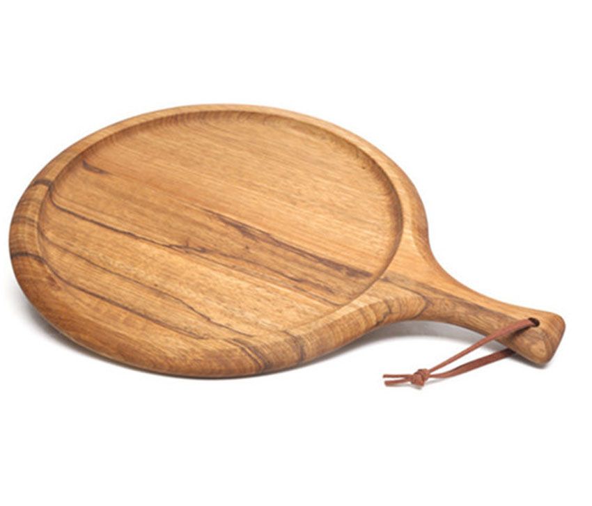 wood bread board with handle