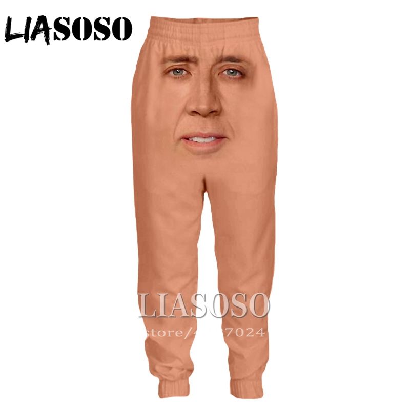 2020 Liasoso 3d Print Men Women Cartoon Nicolas Cage Full Length Sweatpants Winter Pants Anime Cute Casual Funny 2019 Trousers E192 From Peanutoil 27 11 Dhgate Com