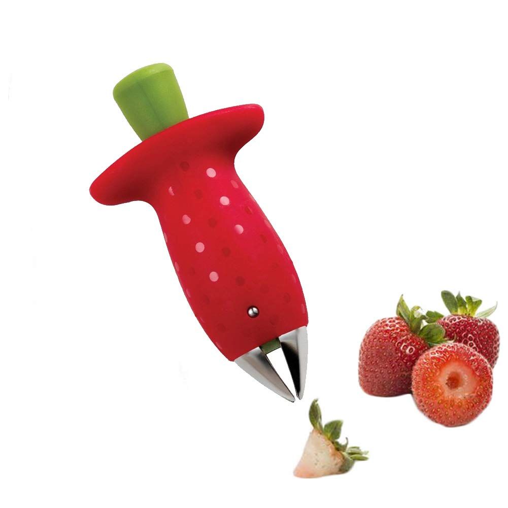 Red Strawberry Huller Strawberry Top Leaf Remover Gadget Tomato Stalks Remover 