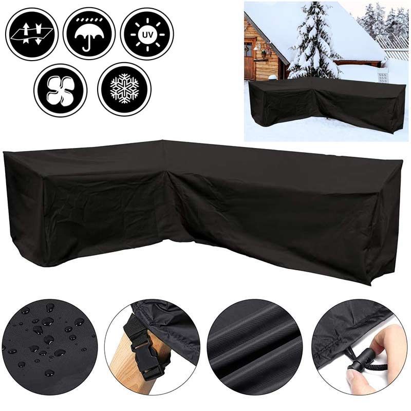 Outdoor V Shape Corner Sofa Cover Waterproof Sofa Protective Cover All Purpose Home Garden Rattan Furniture Dust Covers Black Cheap Wedding Chair Cover Rentals Slipcovers Dining Room Chairs From Hobarte 27 01 Dhgate Com