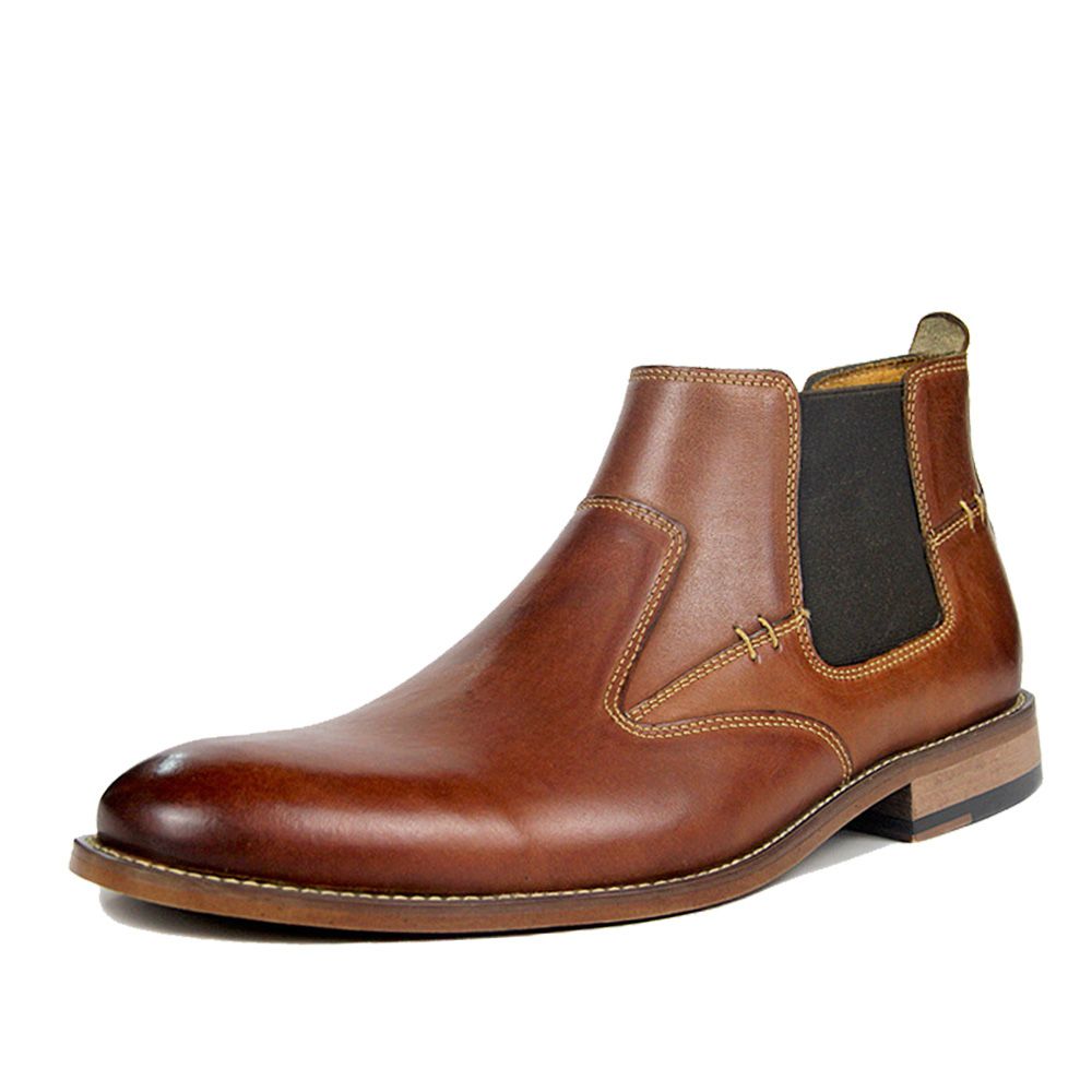men vintage genuine leather ankle boots