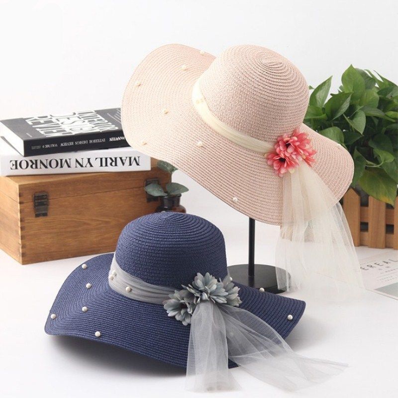 large white floppy hat