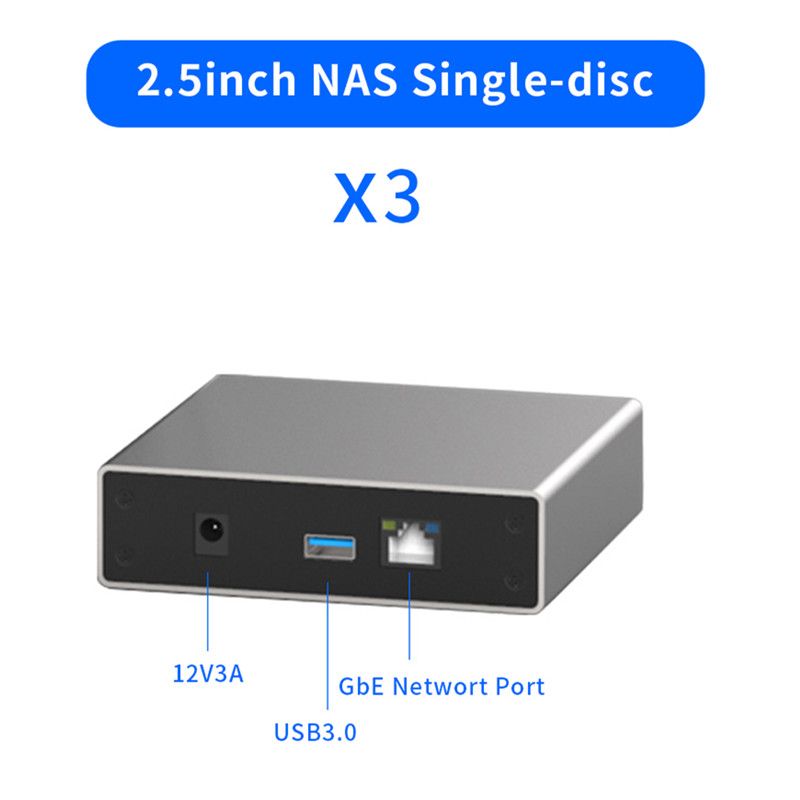 2020 Gigabit NAS HDD Enclosure Smart HDD Case With Remote