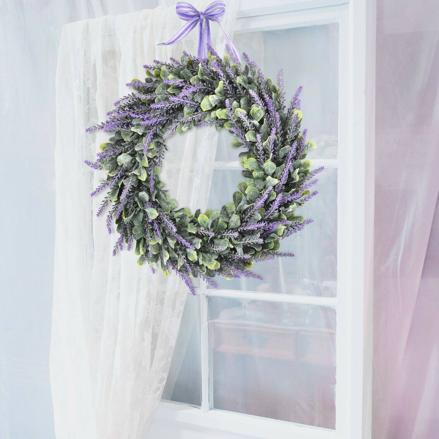 2021 16 Artificial Lavender Wreaths Fake Nature Purple Wreath Diy Wedding Home Decor Outdoor Or Indoor Door Decorative Wreath From Paintingart2017 14 8 Dhgate Com