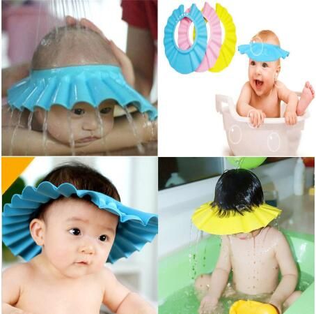 2019 Baby Shower Caps Shampoo Cap Wash Hair Kids Bath Visor Hats