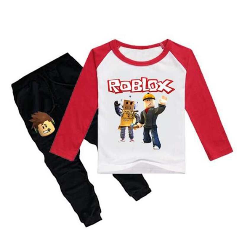 2020 Children Roblox Game Print Sports Suit Boy T Shirt Pants - business suit shirt red roblox