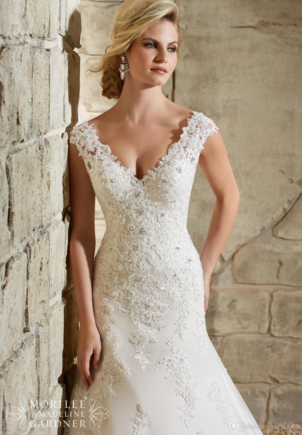 shoulder strap wedding dresses