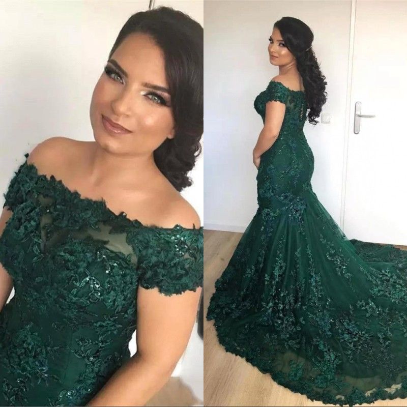 dark green mermaid dress