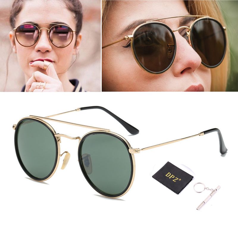 round sunglasses with bridge