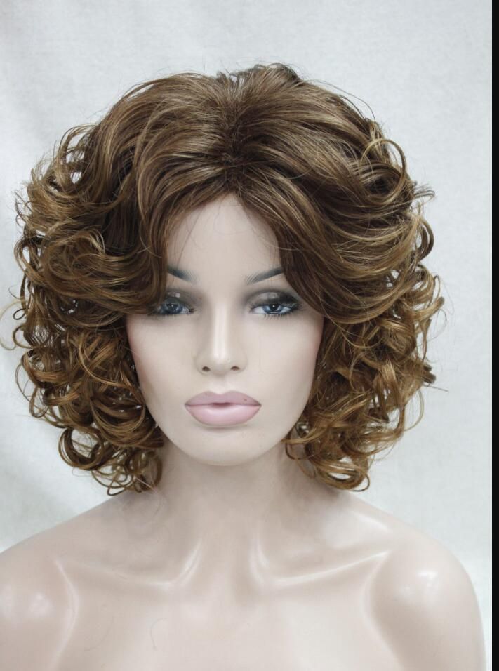 Wig Hot Sell New Short Dark Auburn And Strawberry Blonde Mix
