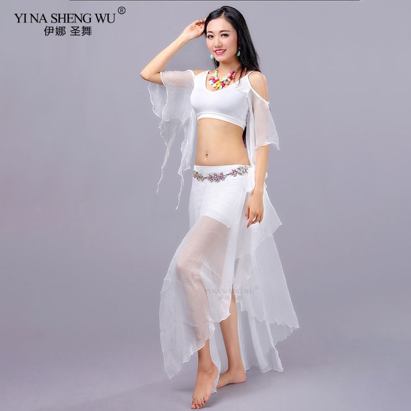 Lace Hip Scarf Hip Waist Skirt one piece Belly Dance Costumes Practice Dancewear