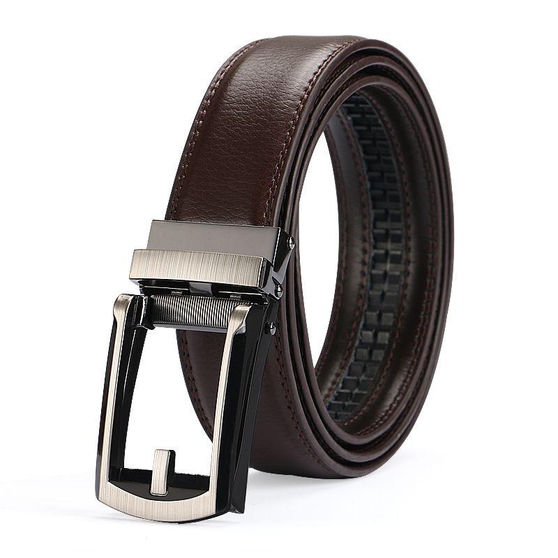 Cinturón automático para hombre con hebilla de hierro negro Cinturón automático para hombre con hebilla de hierro negro