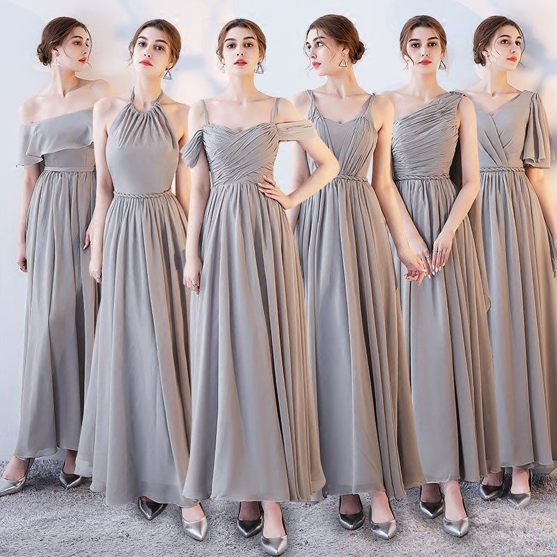 grey junior bridesmaid dresses