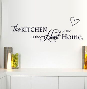 Kitchen Wall Decal The Kitchen Is Heart Of The Home Letter Pattern Wall Stickers Pvc Removable Home Decor Diy Wall Art Murals Wall Stickers Bedroom Wall Stickers Buy From Margueriter 16 59 Dhgate Com