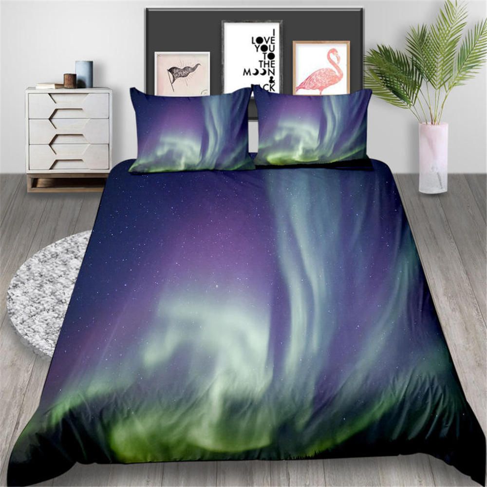 Guitar Bedding Set Graffiti Colorful Artistic Musical Duvet Cover