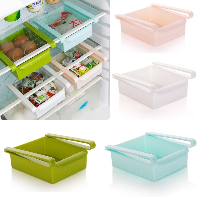 Kitchen Refridgerator Fridge Space Saver Freezer Organizer Storage Rack Holder