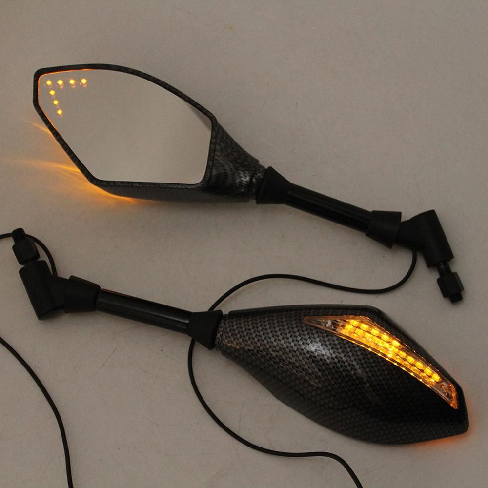 side mirror with indicator for bike